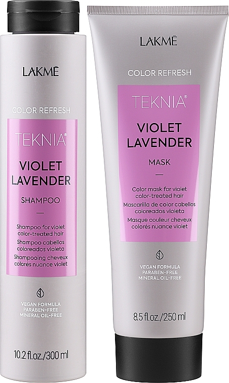 Haarpflegeset - Lakme Teknia Color Refresh Violet Lavender (Shampoo 300ml + Haarmaske 250ml) — Bild N2