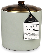 Duftkerze wilde Feige und Zeder 3 Dochte - Paddywax Hygge Ceramic Candle Sage Wild Fig & Cedar — Bild N1