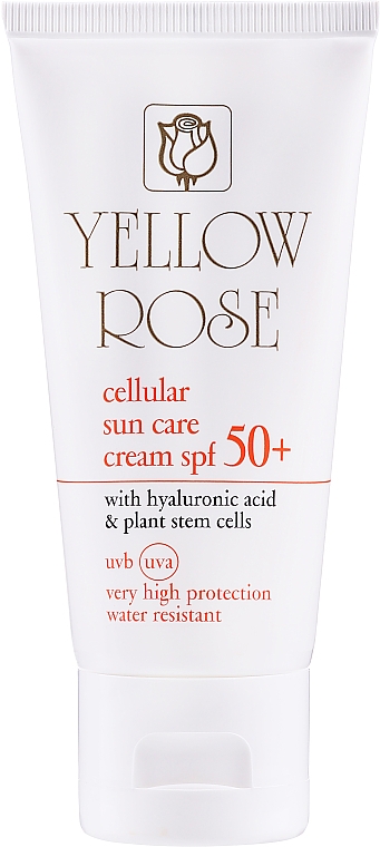 Feuchtigkeitsspendende Anti-Aging Sonnenschutzcreme für das Gesicht mit Hyaluronsäure und pflanzlichen Stammzellen SPF 50+ - Yellow Rose Cellular Sun Care Cream SPF-50 — Bild N1