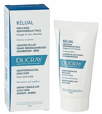 Feuchtigkeitsspendende Emulsion zur Behandlung von seborrhoischer Dermatitis und Wiegenkappe bei Neugeborenen - Ducray Kelual Emulsion Face & Scalp — Bild N2