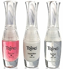 Düfte, Parfümerie und Kosmetik Französisches Maniküre-Set - Trind French Manicure Set PINK (base/9ml + nail/9ml + car/9ml + stickers/120)