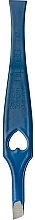 Pinzette geschnitten 8 cm blau  - Nippes Solingen Tweezer 747  — Bild N2