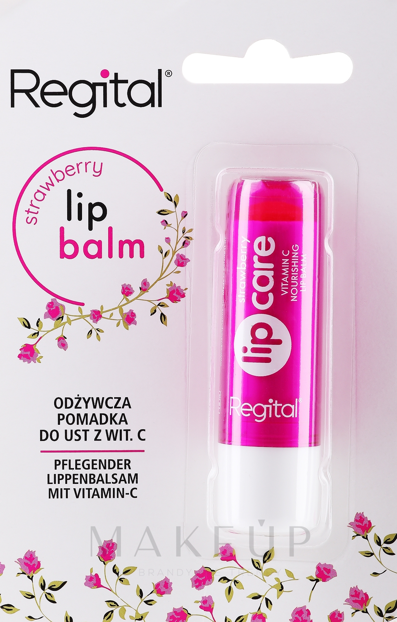 Lippenbalsam Erdbeere - Regital Strawberry Lip Care — Bild 4.9 g