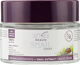 Düfte, Parfümerie und Kosmetik Regenerierende, glättende und feuchtigkeitsspendende Nachtcreme mit Schneckenextrakt - Victoria Beauty Intensive Night Cream With Snail Extract