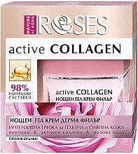 Nachtgel für das Gesicht mit aktivem Kollagen und Rosenwasser - Nature of Agiva Roses Active Collagen Night Gel Cream — Bild N3