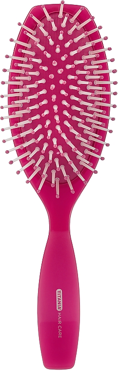 Massage-Haarbürste klassisch 10 Reihen rosa - Titania — Bild N1