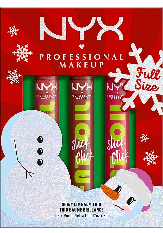 NYX Professional Makeup Fat Oil Slick Click Shiny Lip Balm Trio (3 x Lippenbalsam/2g) - Lippen-Make-up-Set  — Bild N2