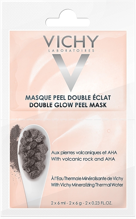 Peelingmaske für das Gesicht mit Vulkanit - Vichy Double Glow Peel Face Mask Review