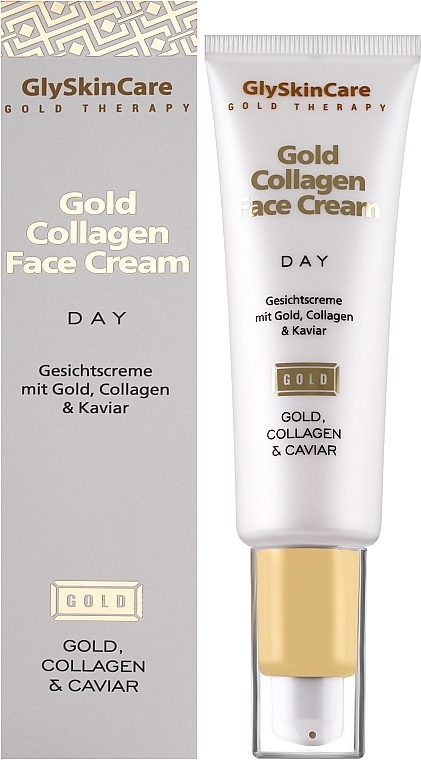 Feuchtigkeitsspendende Anti-Aging Tagescreme mit Kollagen, 24 Karat Gold und Kaviar - GlySkinCare Gold Collagen Day Face Cream — Bild N2