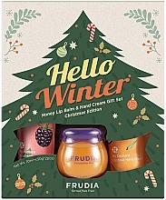 Körperpflegeset - Frudia Hello Winter Honey Lip & Hand Cream Gift Set Christmas Edition (Lippenbalsam 10ml + Handcreme 2x30g) — Bild N2