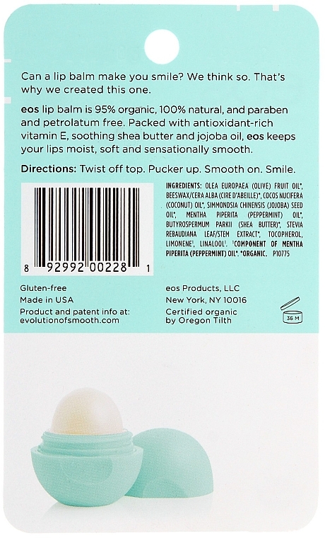 Lippenbalsam mit süßer Minzaroma - EOS Smooth Sphere Lip Balm Sweet Mint — Bild N5