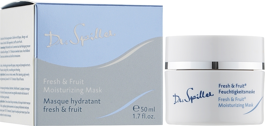 Feuchtigkeitsspendende, erfrischende, kühlende und belebende Gesichtsgel-Maske mit exotisch-fruchtigen Wirkstoffe - Dr. Spiller Fresh & Fruit Moisturizing Mask — Bild N2