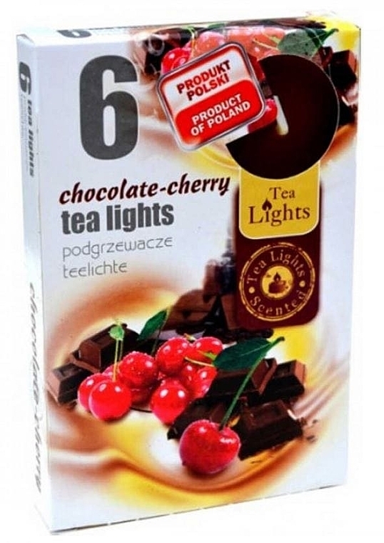 Teekerzen Schokoladenkirsche 6 St. - Admit Scented Tea Light Chocolate Cherry — Bild N2