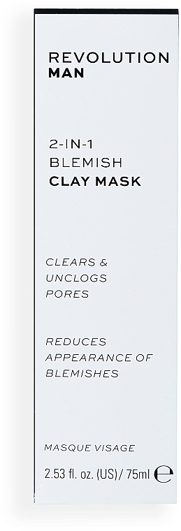 Gesichtsmaske aus Ton - Revolution Skincare Man 2-in-1 Blemish Clay Mask — Bild N2