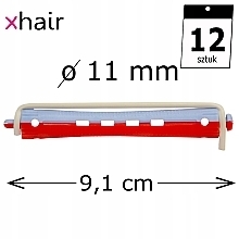 Düfte, Parfümerie und Kosmetik Dauerwellwickler d11 mm rot-blau 12 St. - Xhair