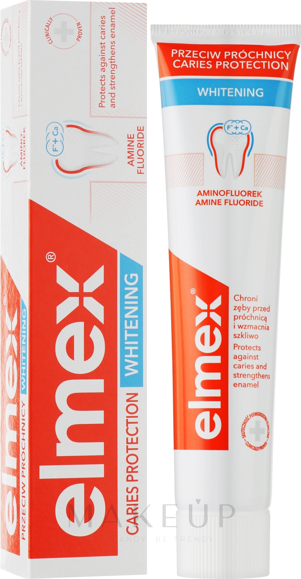 Aufhellende Anti-Karies Zahnpasta mit Aminfluorid - Elmex Caries Protection Whitening Toothpaste — Bild 75 ml