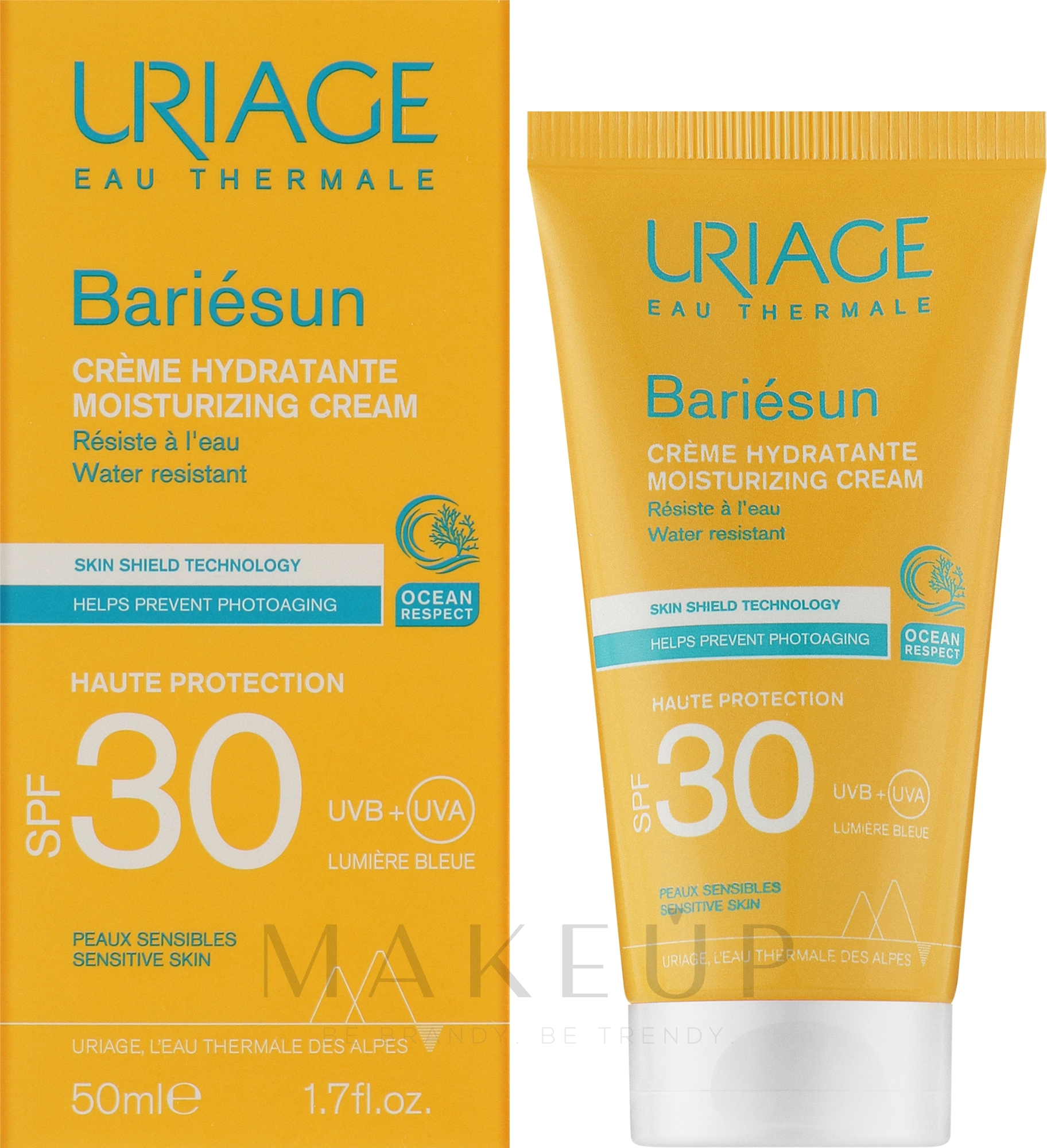 Sonnenschutzcreme für das Gesicht - Uriage Bariesun Moisturising Cream High Protection SPF30+ — Bild 50 ml