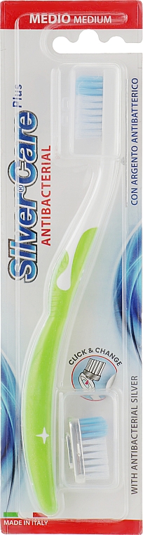 Zahnbürste Silver Care Plus mittel hellgrün - Silver Care — Bild N1