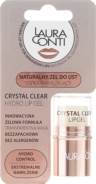 Feuchtigkeitsspendendes Lippengel - Laura Conti Crystal Clear Hydro Lip Gel — Bild N1