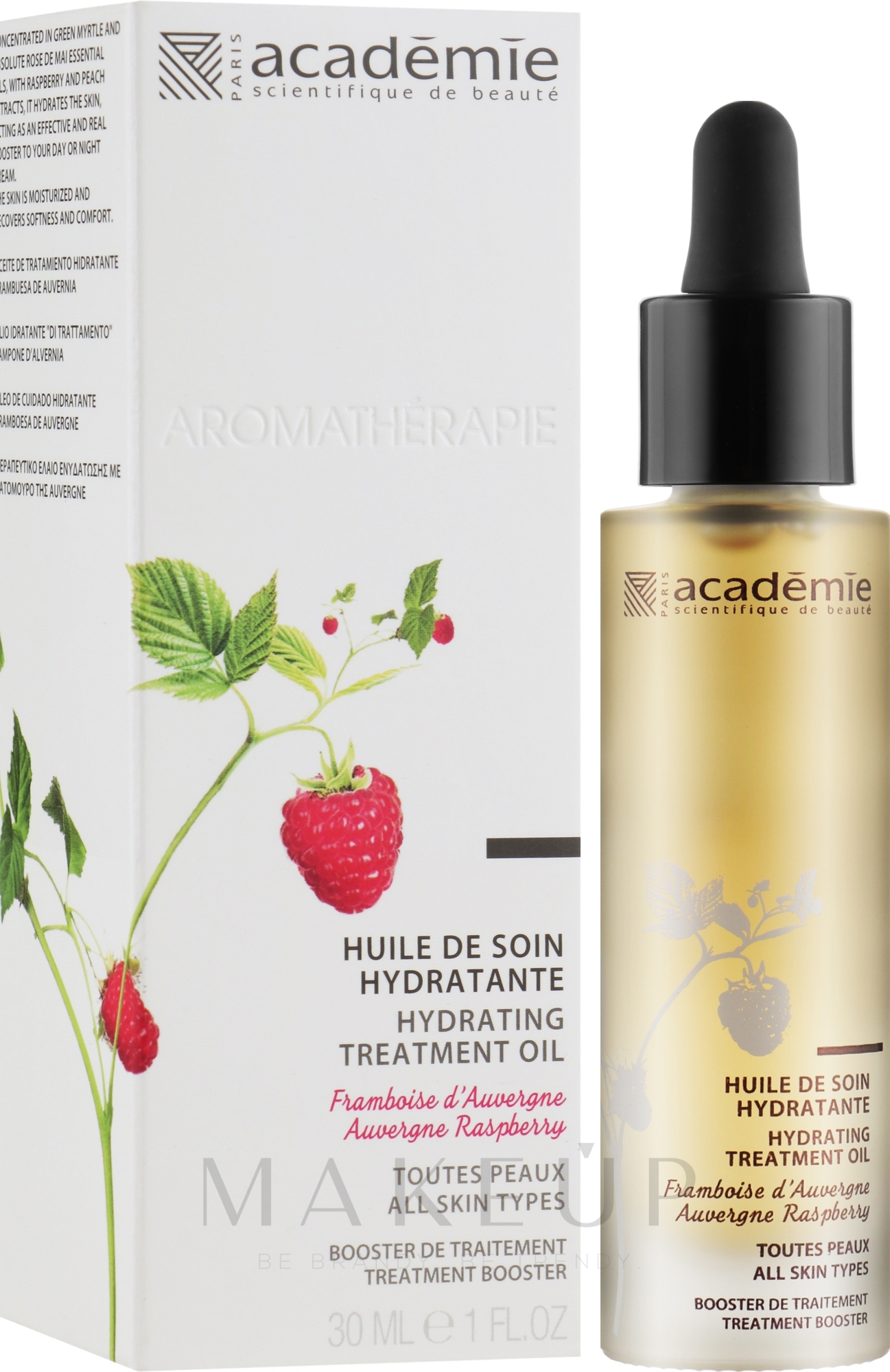 Feuchtigkeitspflegeöl für das Gesicht mit ätherischen Ölen und Pfefferminze - Academie Huile de soin hydratante — Bild 30 ml