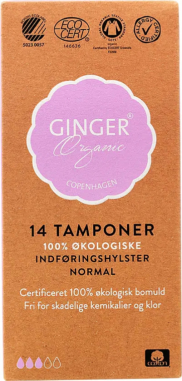 Tampons mit Applikator Normal 14 St. - Ginger Organic — Bild N2