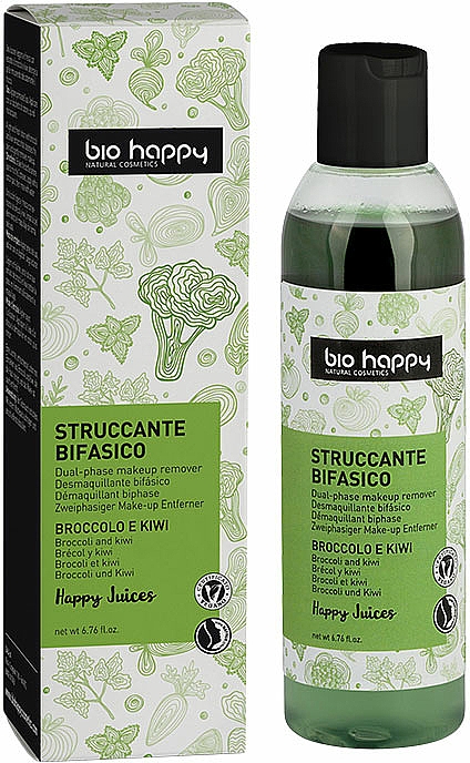 Zweiphasiger Make-up Entferner mit Brokkoli und Kiwi - Bio Happy Dual Phase Make-up Remover — Bild N1