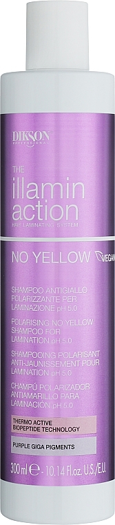 Gelbtöne neutralisierendes Shampoo - Dikson Illaminaction No Yellow Polarising No Yellow Shampoo For Lamination pH 5.5 — Bild N1
