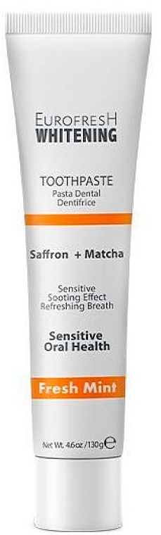 Aufhellende Zahnpasta mit Matcha und Safran - Farmasi Eurofresh Whitening Toothpaste Saffron + Matcha  — Bild N1