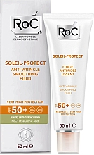 Düfte, Parfümerie und Kosmetik Glättendes Anti-Falten Sonnenshutzfluid für das Gesicht SPF 50+ - RoC Soleil Protect Anti-Wrinkle Smoothing Fluid SPF50