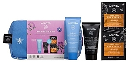 Abschminkpad-Set - Apivita Aqua Beelicious Rich Texture (f/cr/40ml + cl/gel/50ml + f/mask/2x8ml + bag) — Bild N1