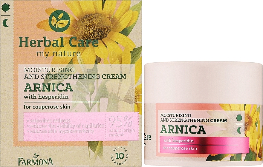 Feuchtigkeitsspendende und stärkende Gesichtscreme mit Arnika - Farmona Herbal Care Arnica Moisturizing Cream — Bild N2