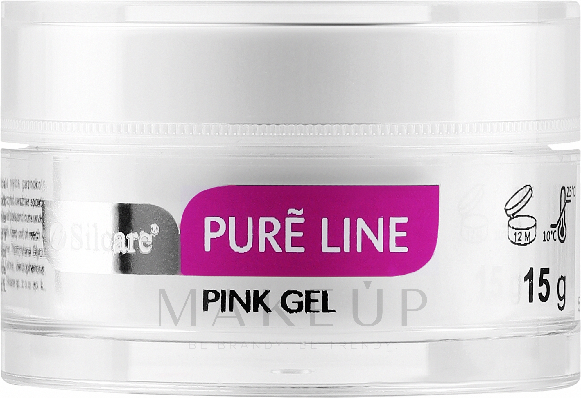 Nagelgel - Silcare Pure Line Pink Gel — Foto 15 g