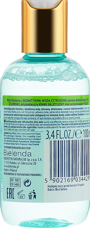 Entgiftendes Mizellenwasser für Gesicht mit Limette - Bielenda Fresh Juice Detoxifying Face Micellar Water Lime — Foto N2