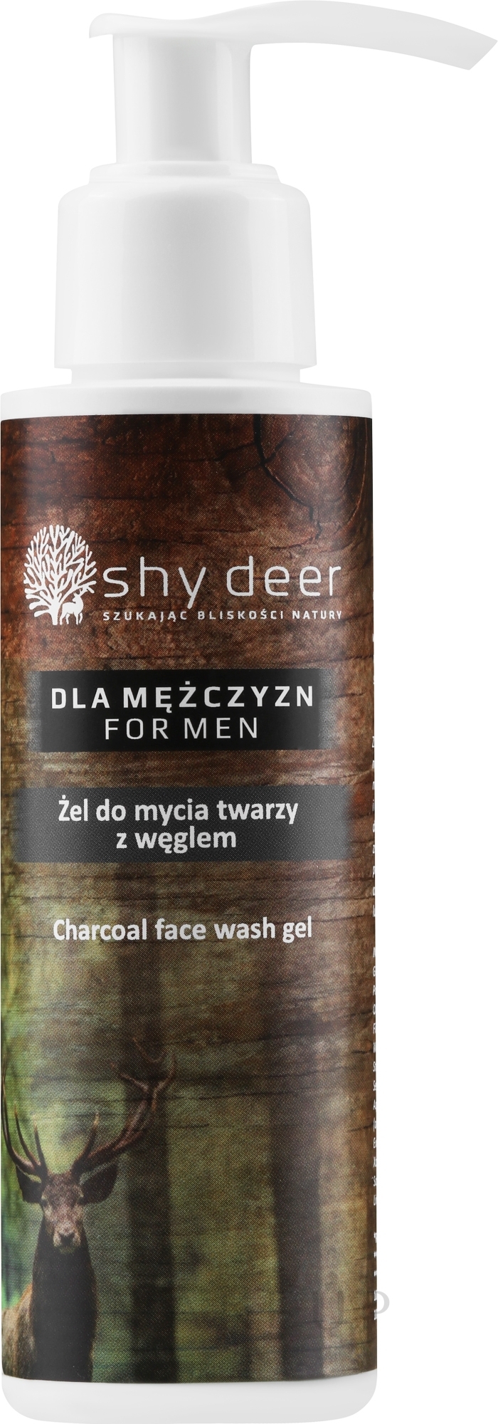 Gesichtsreinigungsgel mit Aktivkohle für Männer - Shy Deer Charcoal For Men Face Wash Gel — Bild 100 ml