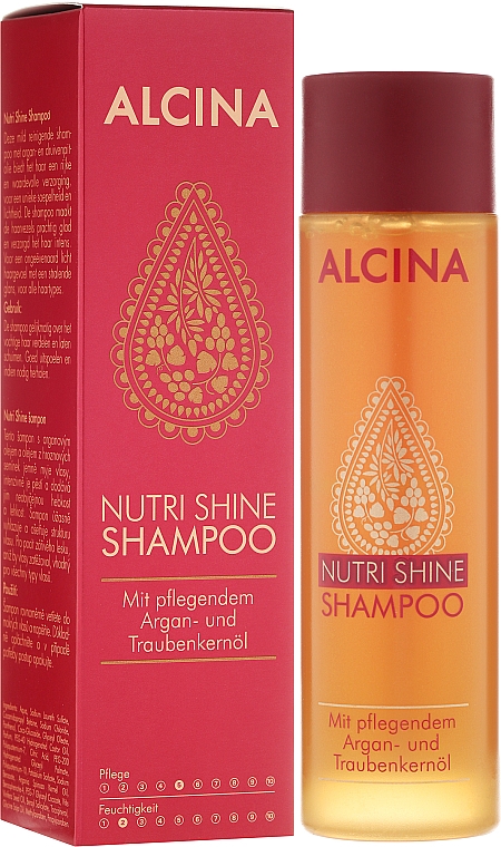 Shampoo mit pflegendem Argan- und Traubenkernöl - Alcina Nutri Shine Shampoo — Bild N1