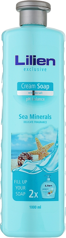 Flüssige Cremeseife "Meeresmineralien" - Lilien Sea Minerals Cream Soap (Nachfüllpatrone) — Bild N1