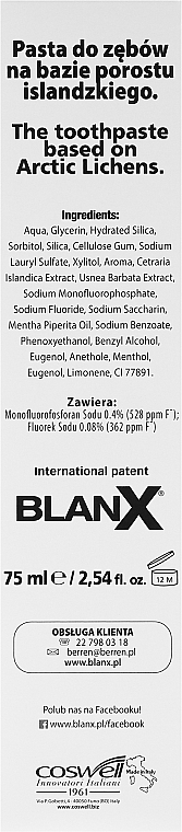 Aufhellende Zahnpasta - Blanx Classic Denti Bianchi White Teeth — Bild N3