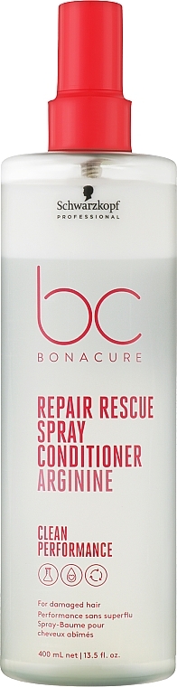 Conditioner-Spray mit Arginin für geschädigtes Haar - Schwarzkopf Professional Bonacure Repair Rescue Spray Conditioner Arginine — Bild N3