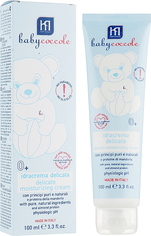 Sanfte feuchtigkeitsspendende Babycreme mir Hafer-Betaglukan, Vitamin E, F und Mandelprotein - Babycoccole Moisturizing Cream — Bild N1