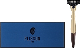 Düfte, Parfümerie und Kosmetik Rasierhobel - Plisson Joris M3 Odyssey Shaver Rosewood Gold Finish
