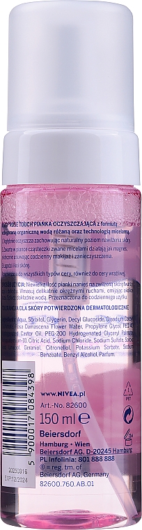 Reinigungsschaum mit Bio-Rosenwasser für das Gesicht - Nivea Rose Touch — Bild N5