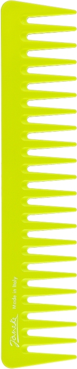 Haarkamm mit breiten Zähnen 82871 Limette - Janeke Supercomb Wide Teeth Lime Fluo  — Bild N1