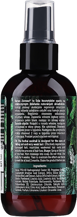 Spray für dünnes und feines Haar mit Kräutern - Barwa Herbal Cocktail — Foto N2