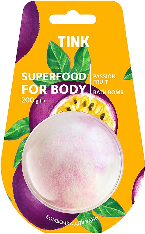 Badebombe Passionsfrucht - Tink Superfood For Body Passion Fruit Bath Bomb — Bild N1