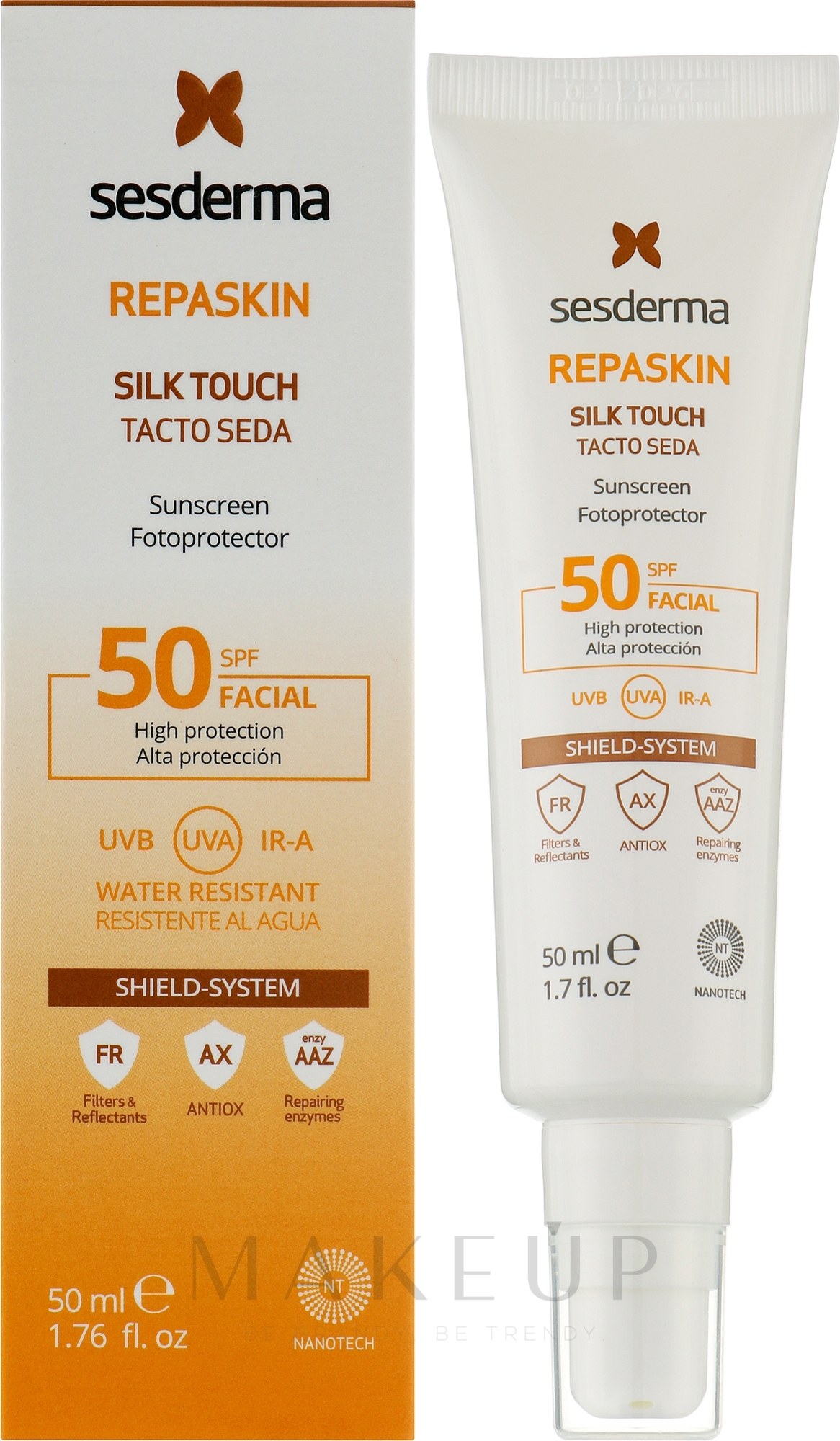 Sonnenschutzcreme für das Gesicht LSF 50 - SesDerma Laboratories Repaskin Silk Touch Facial SPF 50 — Bild 50 ml