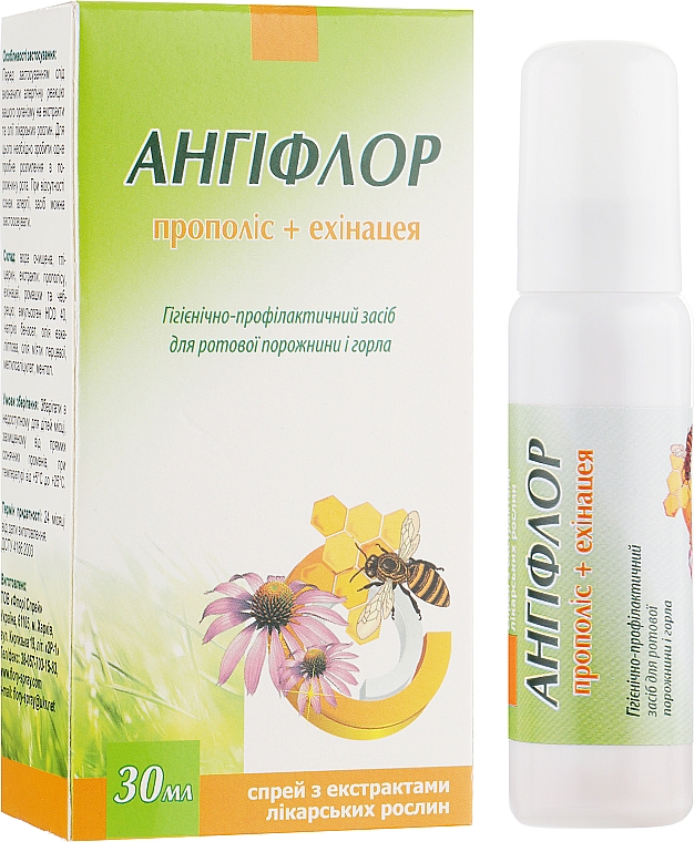 Halsspray Angiflor mit Propolis und Echinacea - Flori Spray — Bild N1