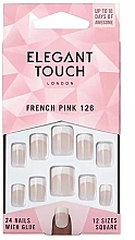 Falsche Fingernägel - Elegant Touch Natural French Pink 126 Short False Nails — Bild N1