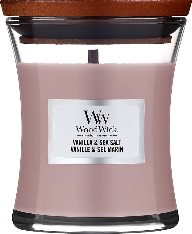 Duftkerze im Glas Vanilla & Sea Salt - Woodwick Sea Salt & Vanilla Scented Candle — Foto N1