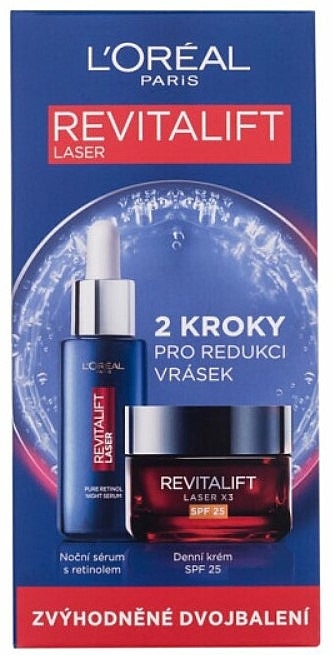 Abschminkpad-Set - L'Oreal Paris Revitalift Laser (cr/50ml + serum/50ml) — Bild N1