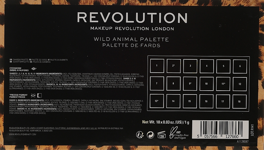 Lidschattenpalette - Makeup Revolution Wild Animal — Bild N5